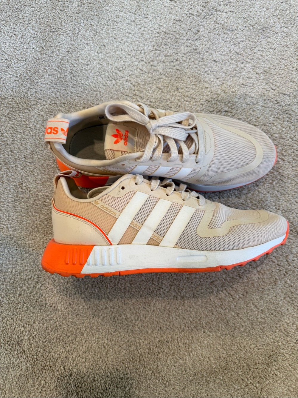 adidas Beige & Orange Retro Runner Sneakers